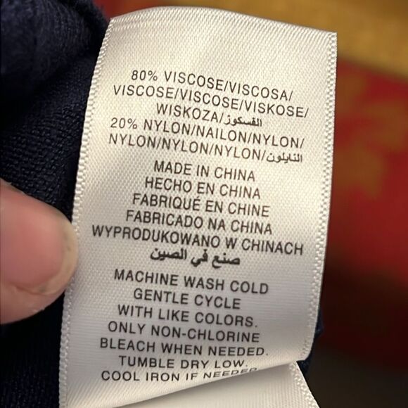 Ellen Tracy navy Button Down Sweater w/ 3/4 sleeves size xl - Picture 7 of 7